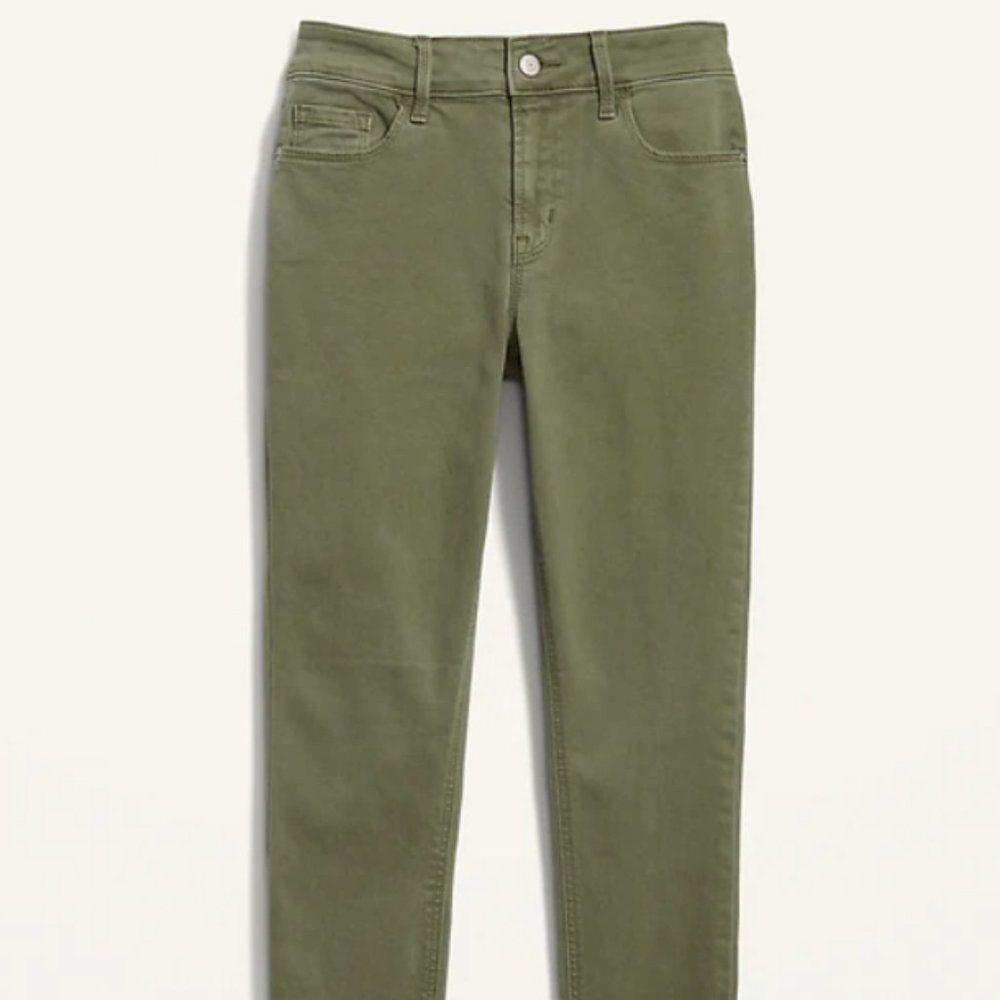 Old Navy Rockstar Olive Green Skinny Jeans Size 12